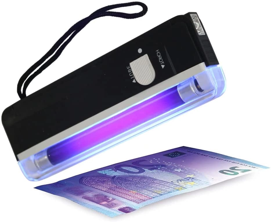 Vreckový tester -overovač bankoviek - UV lampa